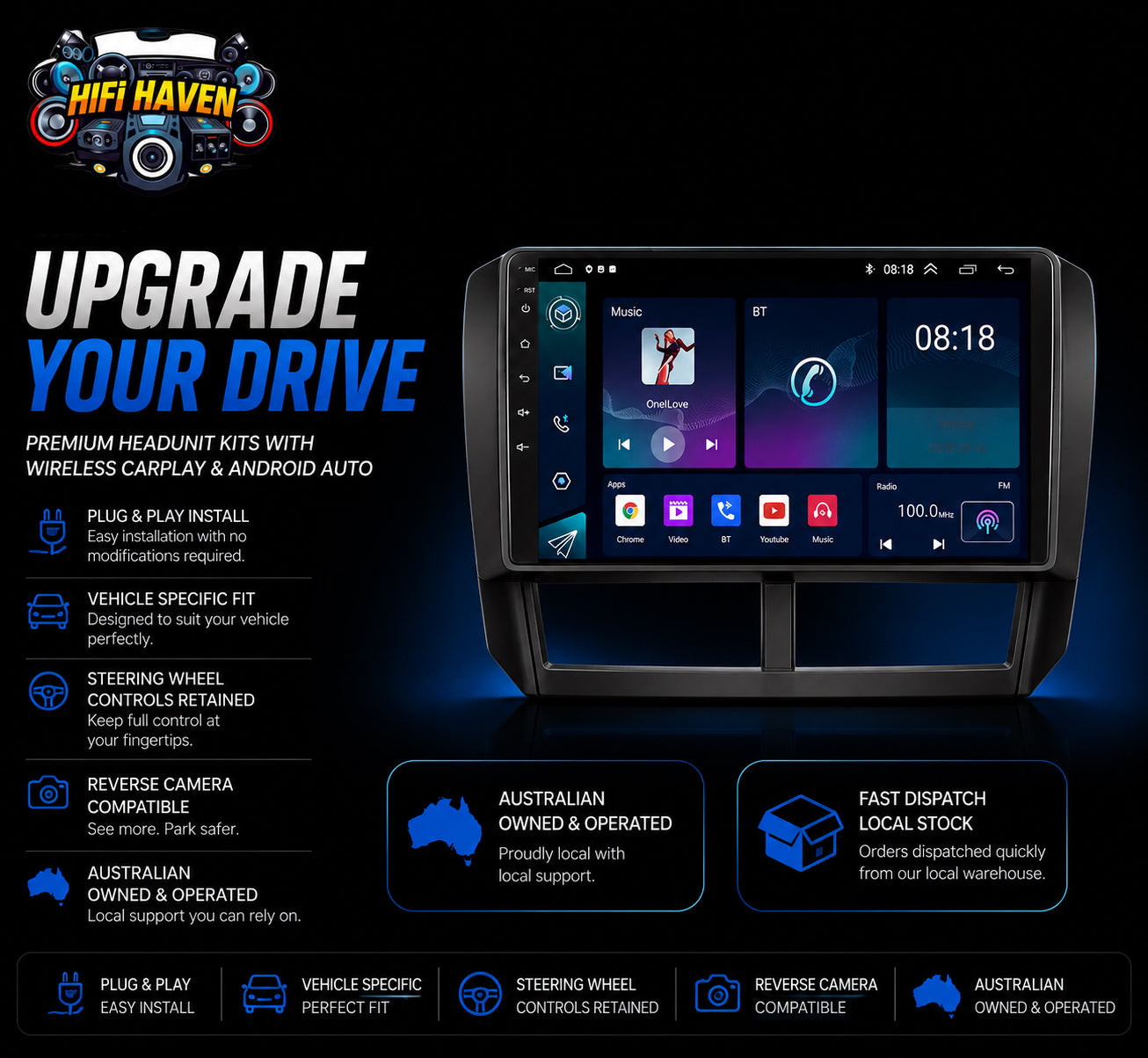 Subaru Impreza 2007-2013  9" Carplay Kit