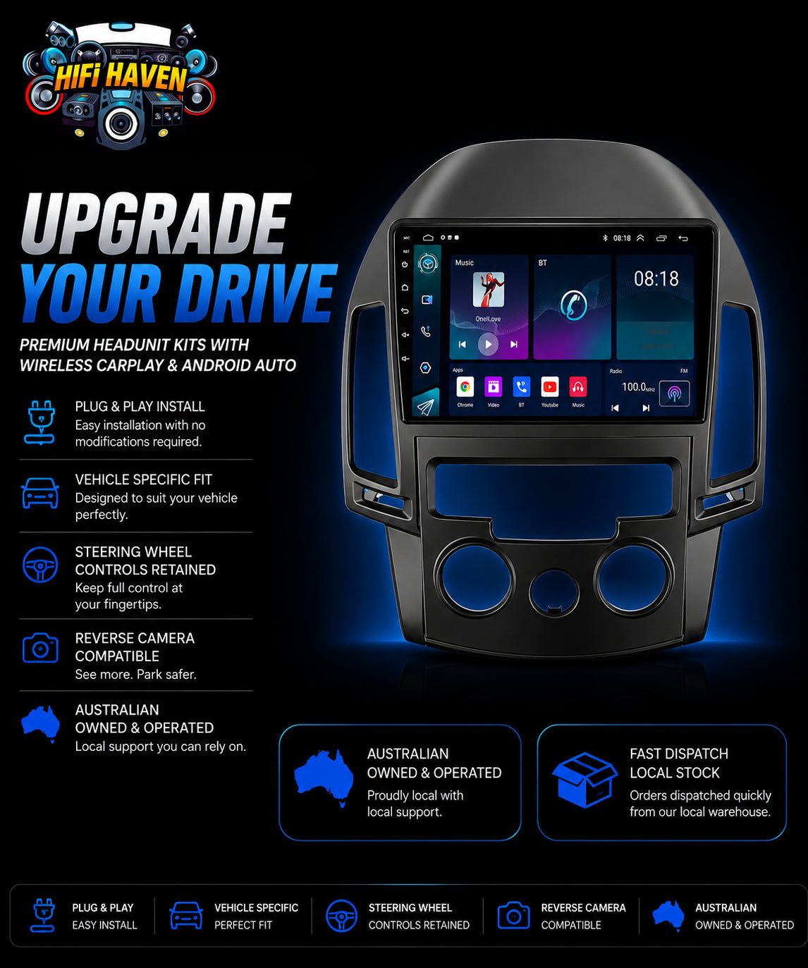 Hyundai I30 2007-2012 9" Carplay Kit